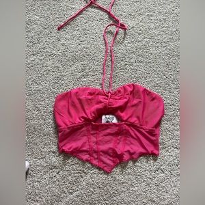 Princess Polly Hot Pink Crop Top